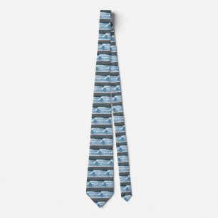 Ocean Dreams Waves Night Moonlit Sea Beach Surf Tie