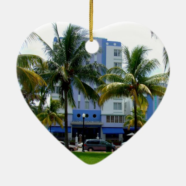 Ocean Drive Ceramic Tree Decoration (Back)