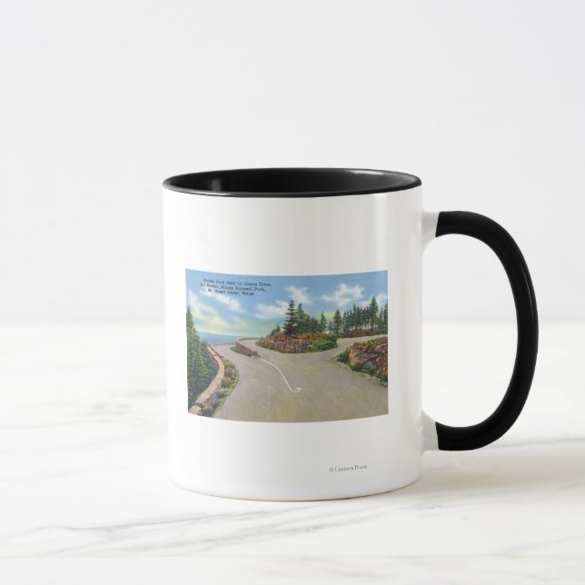 Ocean Drive Double Deck Road View Mug (Right)