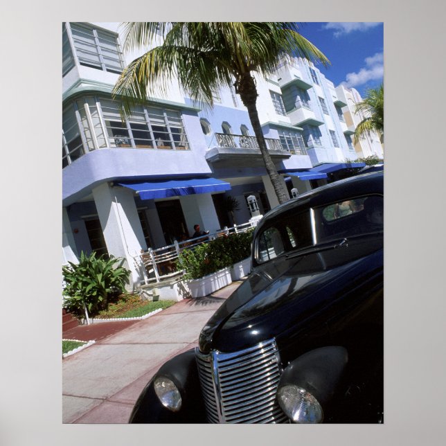 Ocean Drive, Miami Beach Florida Poster (Front)