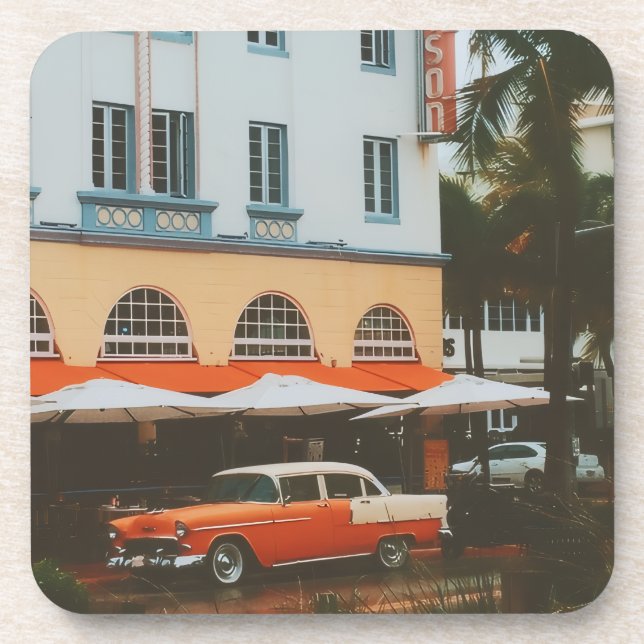 Ocean Drive, South Beach, Miami Coaster (Front)