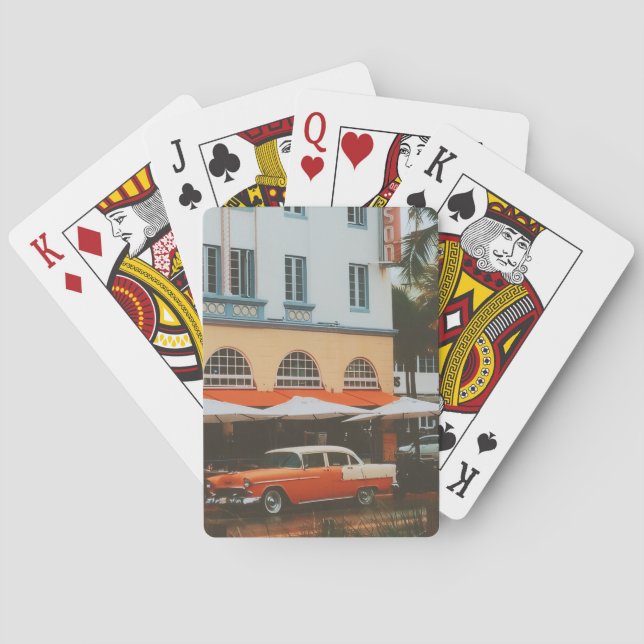 Ocean Drive, South Beach, Miami Playing Cards (Back)