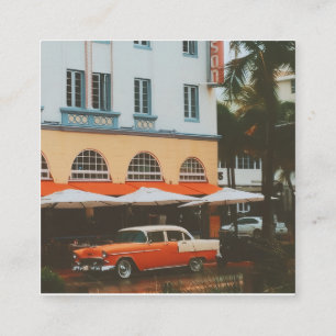 Ocean Drive, South Beach, Miami Square Business Card