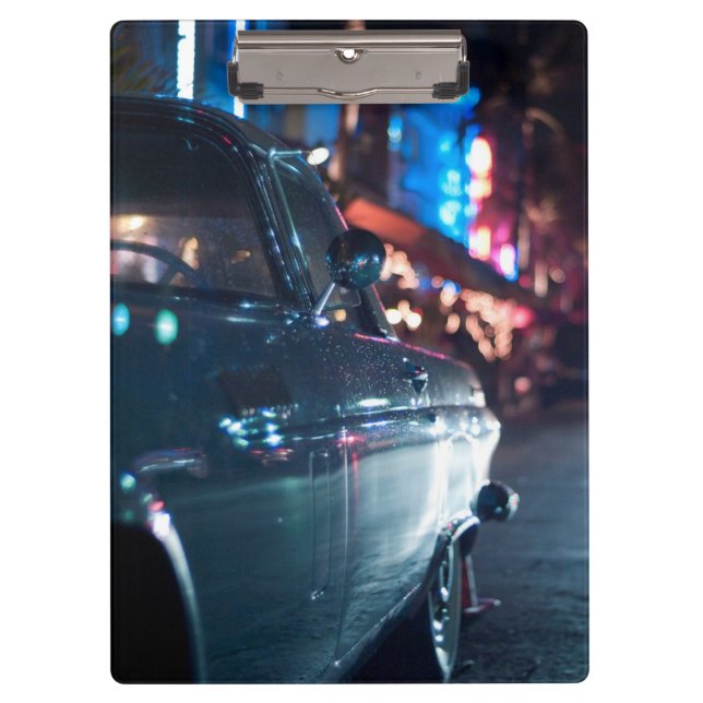 Ocean Drive vintage car Clipboard (Front)