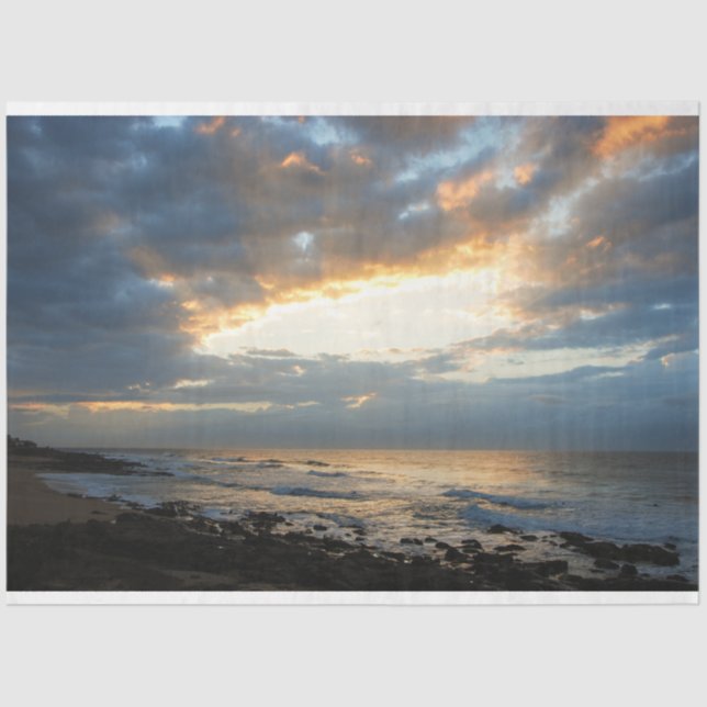 Ocean Dusk Decoupage Tissue Paper (Front)