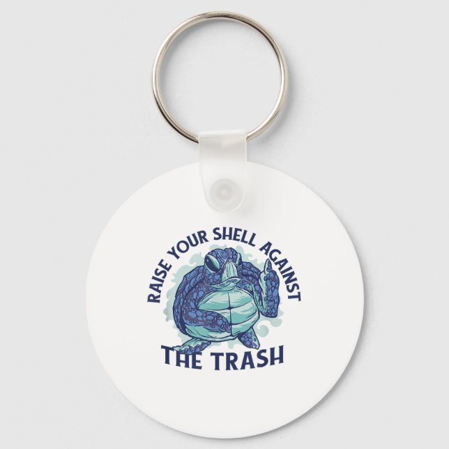 Ocean Environmental Protection Turtle _1  Key Ring (Front)