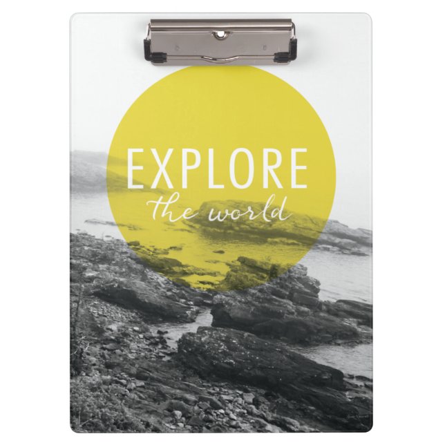 Ocean | Explore The World Quote Clipboard (Front)