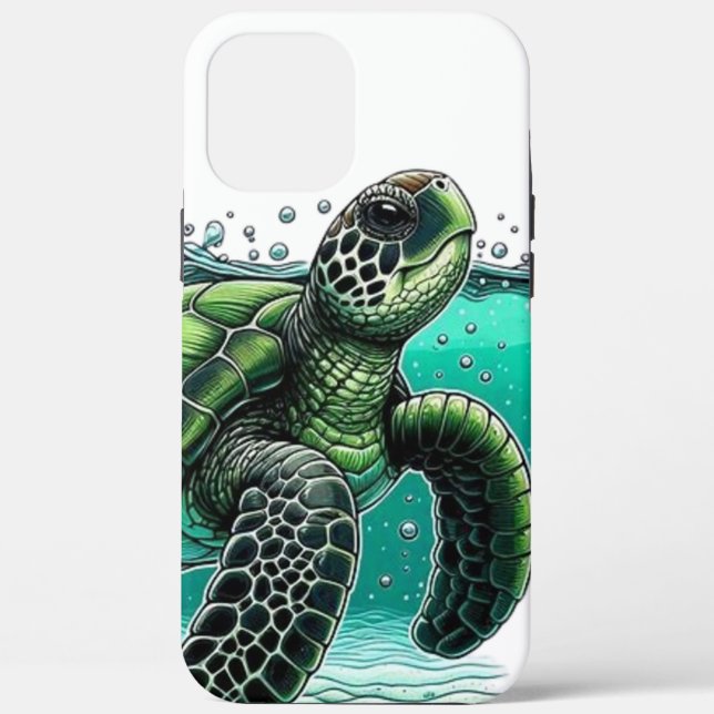🌊 Ocean Explorer Sea Turtle 🐢 Case-Mate iPhone Case (Back)