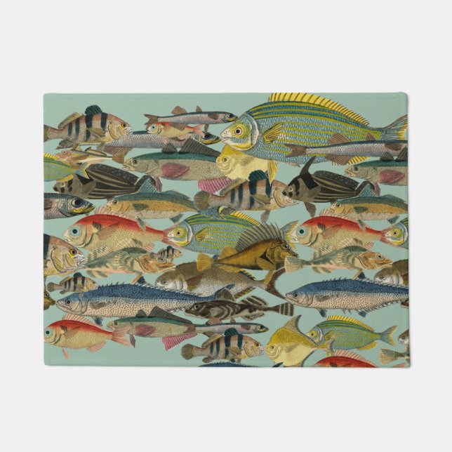 Ocean Fish Fishing Tropical Fish Exotic Colourful  Doormat (Front)