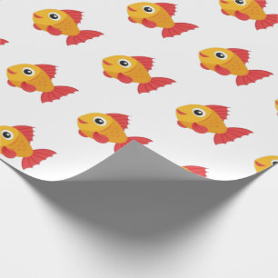 Ocean Fish Orange Red Wrapping Paper