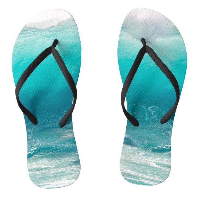 Ocean Flops Custom Surfing Wave Template Jandals (Footbed)