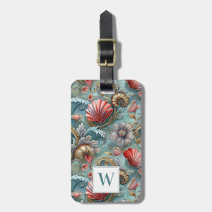 Ocean Floral Luggage Tag