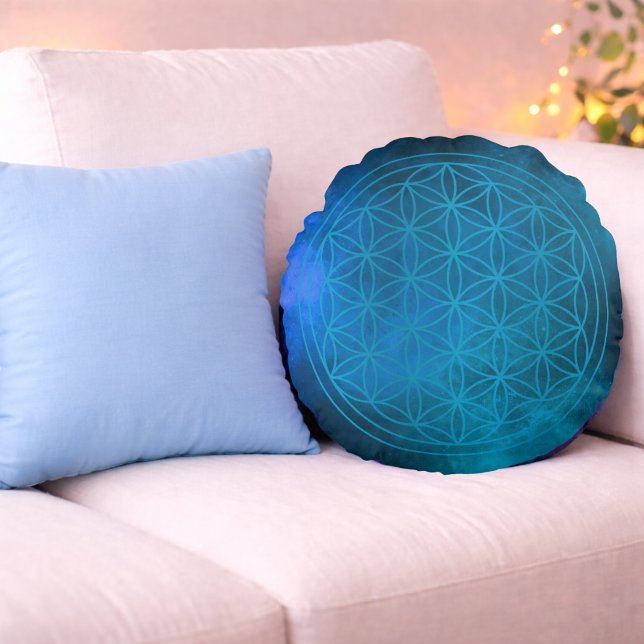 Ocean Flow – Colour of Heart Round Cushion (Creator Uploaded)