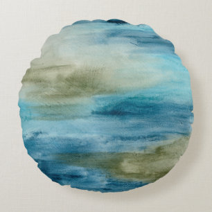 Ocean Flow II Round Cushion