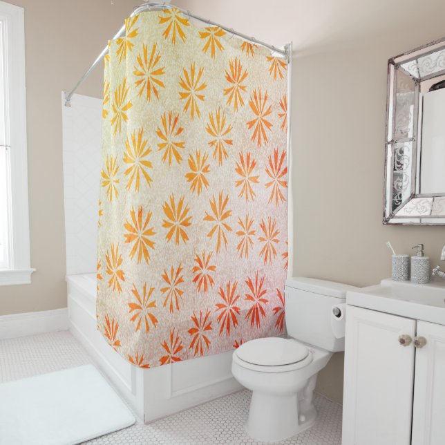 Ocean Flower Shower Curtain (In Situ)