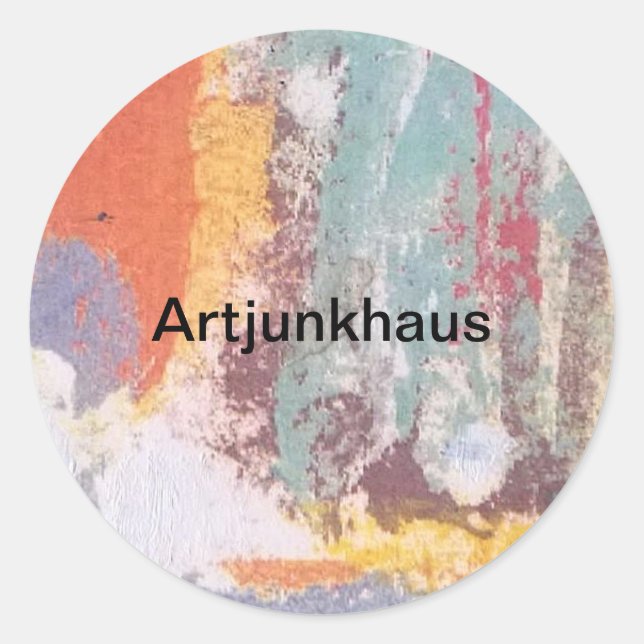 Ocean foam Abstract Painting Hankamer Artjunkhaus Classic Round Sticker (Front)