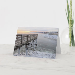 Ocean freeze Plymouth, Massachusetts - card