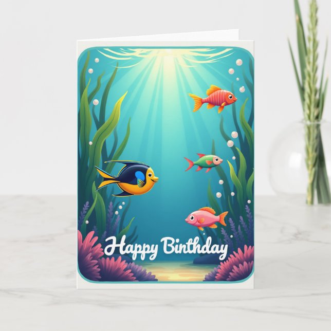 Ocean Friends Birthday Card (Front)