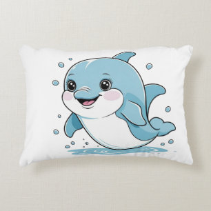Ocean Friends Cute Sea Creatures Dolphin  Decorative Cushion
