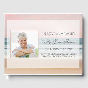 Ocean Funeral Guest Book In Loving Memory
