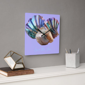 Ocean Gems Square Wall Clock