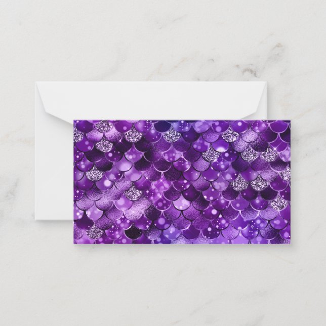 Ocean Glamour Colourful Fish Scales Pattern Card (Front)