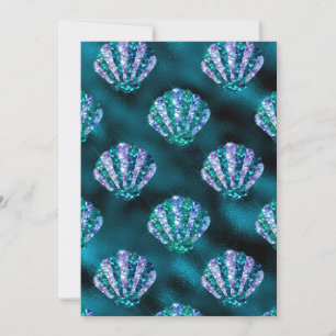 Ocean Glamour Colourful Oyster Pattern Invitation