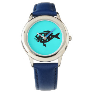 Ocean Glow_Black-on-Aqua Grouper Watch