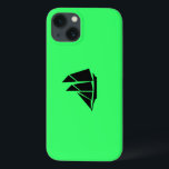 Ocean Glow_Black-on-Green Clipper Ship iPhone 13 Case<br><div class="desc">Show them who's the big skipper with our Ocean Glow, maritime icons, black-on-green Clipper Ship iPad Air protective cover case. If you're feeling creative, you can change the size, position, colour, and even the number of Clipper ships, along with the background colour. Just click "Customise it, " and away you...</div>