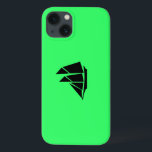 Ocean Glow_Black-on-Green Clipper Ship iPhone 13 Case<br><div class="desc">Show them who's the big skipper with our Ocean Glow, maritime icons, black-on-green Clipper Ship iPad Air protective cover case. If you're feeling creative, you can change the size, position, colour, and even the number of Clipper ships, along with the background colour. Just click "Customise it, " and away you...</div>