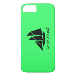 Ocean Glow_Black-on-Green Clipper Ship_personalize Case-Mate iPhone Case