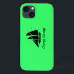 Ocean Glow_Black-on-Green Clipper Ship_personalize iPhone 13 Case<br><div class="desc">Show them who's the big skipper with our Ocean Glow,  maritime icons,  black-on-green Clipper Ship iPad Air protective cover case. To personalise it,  just add your name in the available template field,  and you're done!  For additional designing options,  click "Customise it, " and away you go.</div>