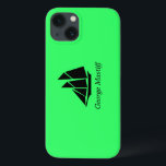 Ocean Glow_Black-on-Green Clipper Ship_personalize iPhone 13 Case<br><div class="desc">Show them who's the big skipper with our Ocean Glow, maritime icons, black-on-green Clipper Ship iPad Air protective cover case. To personalise it, just add your name in the available template field, and you're done! For additional designing options, click "Customise it, " and away you go.</div>