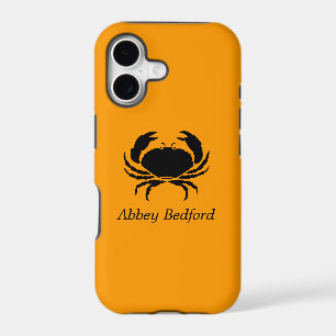 Ocean Glow_Black on Orange Crab_personalized
