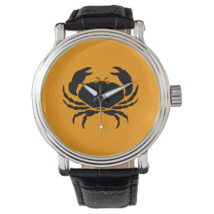 Ocean Glow_Black on Orange Crab Watch