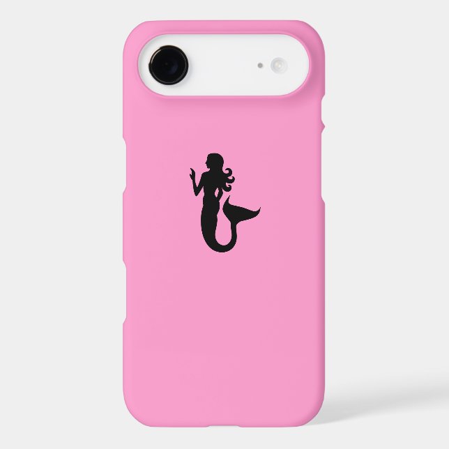 Ocean Glow_Black-on-Pink Mermaid Barely There iPod Case (Back)