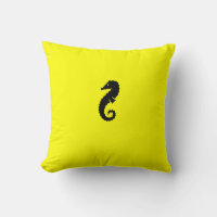 Ocean Glow_Black-on-Yellow Seahorse