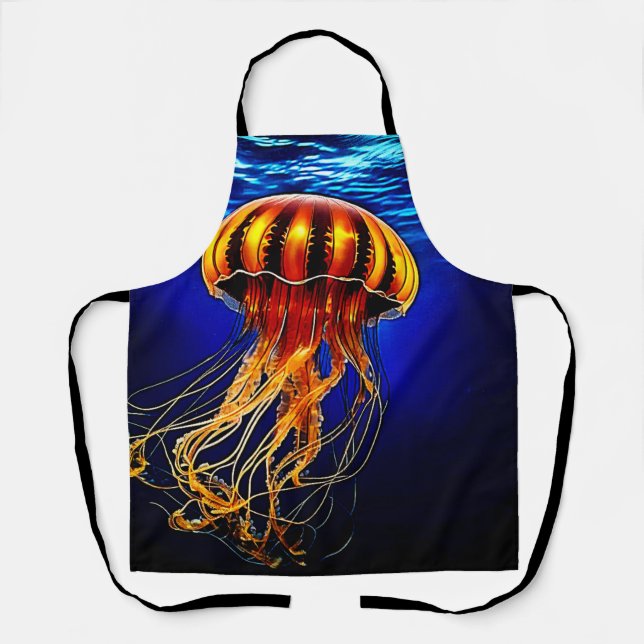 Ocean Glow Jelly Design Apron (Front)