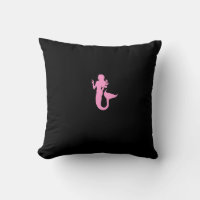 Ocean Glow_Pink-on-Black, Black-on-Pink Mermaid