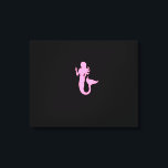 Ocean Glow_Pink-on-Black Mermaid Canvas Print<br><div class="desc">If you're feeling creative, you can also change the size, placement, colour, and even the number of mermaids. Just click "Customise it" and let the fun begin! Using the design tool options above to your right it's easy to select an ideal "size" for your canvas wrap, then choose your "frame...</div>