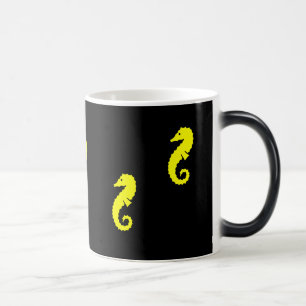 Ocean Glow_Yellow Seahorse morphing Magic Mug