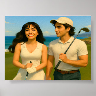 Ocean Golfing Poster