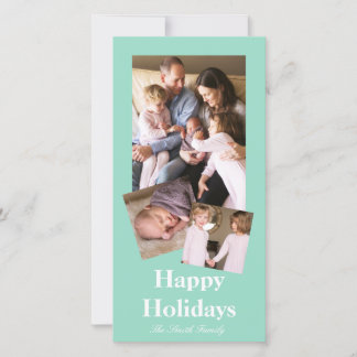 Ocean Green Colour Holiday Card