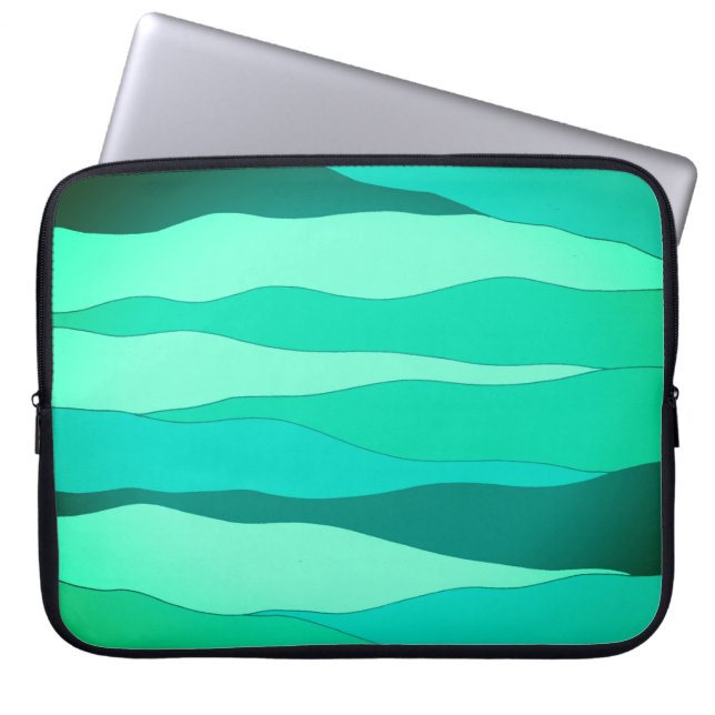 Ocean Green Laptop Sleeve (Front)