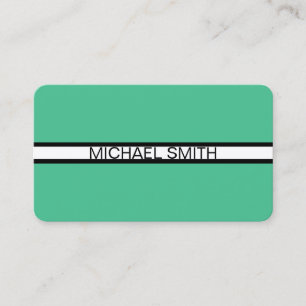 Ocean Green Professional White Black Modern Business Card