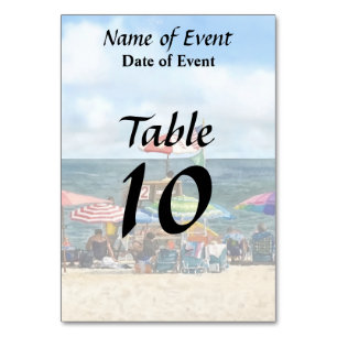 Ocean Grove NJ – Beach Off Embury Avenue Table Number