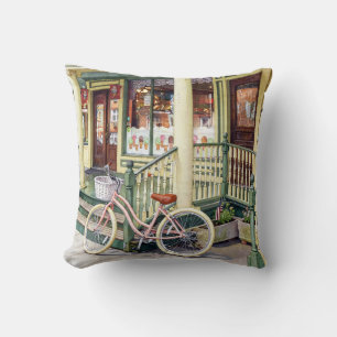 Ocean Grove NJ– Bicycle in Front of Ice Cream Shop Cushion