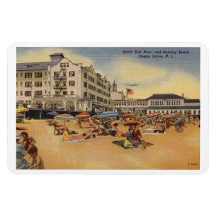 Ocean Grove NJ, Boardwalk and Beach, Vintage Magnet