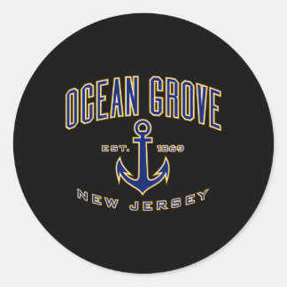 Ocean Grove Nj For Classic Round Sticker