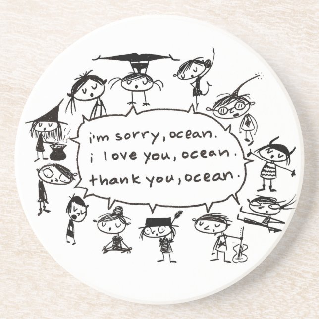 ocean healing blessing coaster (Front)